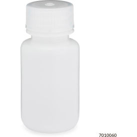Bottle Wide Mouth HDPE Attached Polypropylene Screw Cap 60mL 12/Pack 7010060