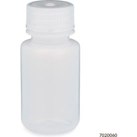 Bottle Wide Mouth LDPE Attached Polypropylene Screw Cap 60mL 12/Pack 7020060