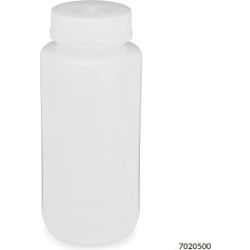 Bottle Wide Mouth LDPE Attached Polypropylene Screw Cap 500mL 12/Pack 7020500