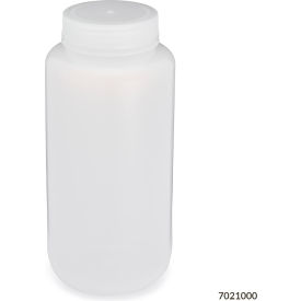 Bottle Wide Mouth LDPE Bottle Attached Polypropylene Screw Cap 1000mL 6/Pack 7021000
