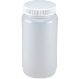 Bottle Wide Mouth LDPE Bottle Attached Polypropylene Screw Cap 2 Liters (0.5 Gallons) 7022000