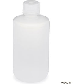 Bottle Narrow Mouth Polypropylene Attached Polypropylene Screw Cap 250mL 12/Pack 7050250