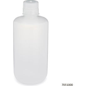 Bottle Narrow Mouth Polypropylene Bottle Attached Polypropylene Screw Cap 1000mL 6/Pack 7051000