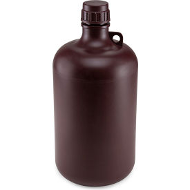 Bottle Narrow Mouth Amber Polypropylene Bottle Attached Polypropylene Screw Cap 8 Liters 7058000AM