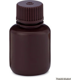 Bottle Narrow Mouth HDPE Attached Polypropylene Screw Cap Amber 30mL 12/Pack 7060030AM