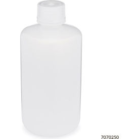 Bottle Narrow Mouth LDPE Attached Polypropylene Screw Cap 250mL 12/Pack 7070250