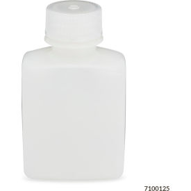 Bottle Rectangular HDPE 28mm Polypropylene Screw Cap 125mL (4oz) 12/Pack 7100125