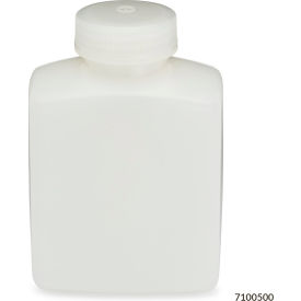 Bottle Rectangular HDPE 48mm Polypropylene Screw Cap 500mL (16oz) 12/Pack 7100500
