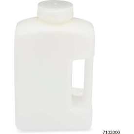 Bottle Rectangular Large Format HDPE Bottle 63mm Polypropylene Screw Cap 2000mL (64oz) 4/Pack 7102000