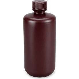 Globe Scientific™ Diamond® Essentials™ Bottle w/Screw Cap 500mL Cap. Amber125/Case 7560500AMBKS