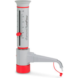 Globe Scientific™ Diamond® SureFlow™ Bottle Top Dispenser Standard 5.0 - 50.0mL Cap. GBTD-50