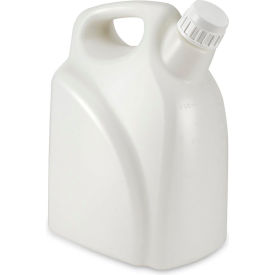Globe Scientific™ Jerrican Rectangular with Handle HDPE White PP Screwcap 10 Liter 7190010