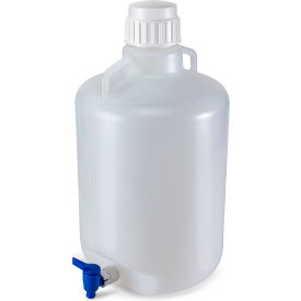Carboy with Spigot and Handles Polypropylene White Screwcap 20 Liter Autoclavable 7220020