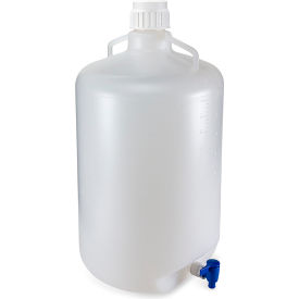 Carboy with Spigot and Handles Polypropylene White Screwcap 50 Liter Autoclavable 7220050