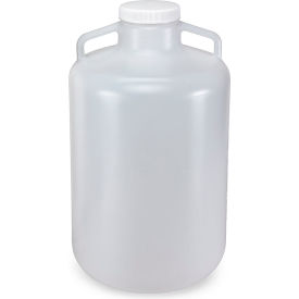 Carboy with Handles Heavy Duty Polypropylene White Screwcap 20 Liter Autoclavable 7240020