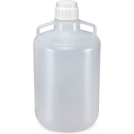 Globe Scientific™ Carboy Round with Handles HDPE White PP Screwcap 20 Liter 7340020