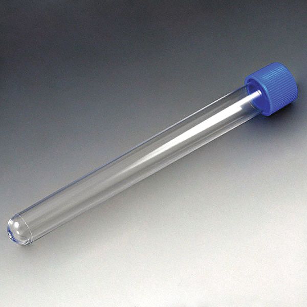 Test Tube with Cap 20mL 150mm L PS PK500 MPN:6160 Test Tube with Cap 20mL 150mm L PS PK500 MPN:6160