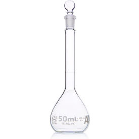 Flask Volumetric Globe Glass Class A To Contain (TC) ASTM E288 50mL 6/Box 8200050