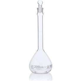 Flask Volumetric Globe Glass Class A To Contain (TC) ASTM E288 200mL 6/Box 8200200