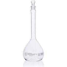 Flask Volumetric Globe Glass Class A To Contain (TC) ASTM E288 500mL 6/Box 8200500