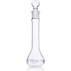 Flask Volumetric Wide Mouth Globe Glass Class A To Contain (TC) ASTM E288 20mL 6/Box 8230020