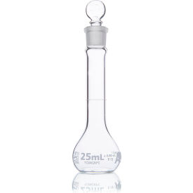 Flask Volumetric Wide Mouth Globe Glass Class A To Contain (TC) ASTM E288 25mL 6/Box 8230025