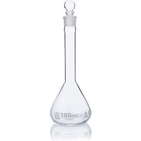 Flask Volumetric Wide Mouth Globe Glass Class A To Contain (TC) ASTM E288 100mL 6/Box 8230100