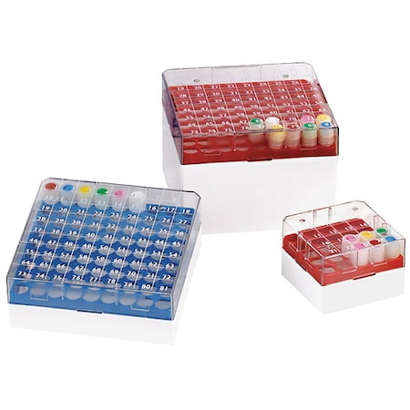 Cryogenic Vial Storage Box, Blue, PK4 MPN:3042B