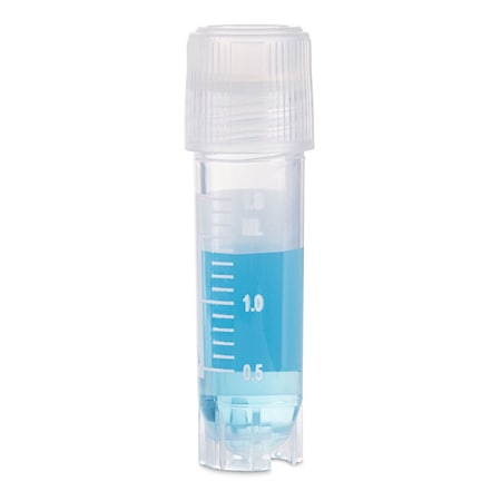 Cryogenic Vials, 2.0ml, Sterile, External Threads, Attached Screwcap with O-ring seal, RB, SS, PG, WS, 500PK MPN:3032-2