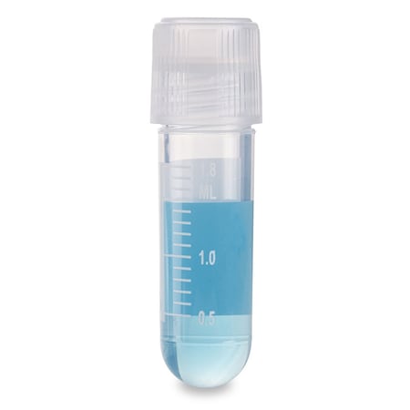 Cryogenic Vials, 2.0ml, Sterile, External Threads, Attached Screwcap with O-ring seal, RB, PG, WS, 500PK MPN:3032-2-RB