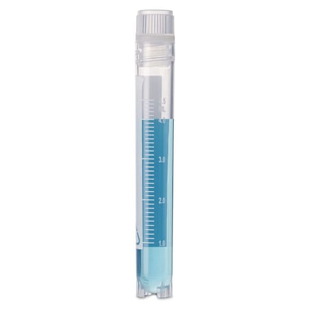 Cryogenic Vials, 5.0ml, Sterile, Internal Threads, Attached Screwcap with O-ring seal, RB, SS, PG, WS, 500PK MPN:3034-5