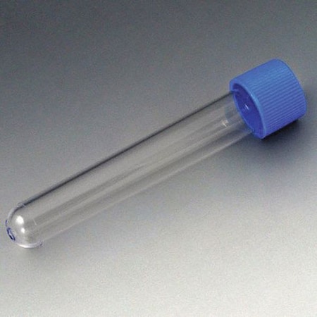 Test Tube with Cap, 12mL, 100mm L, PS, PK750 MPN:6152
