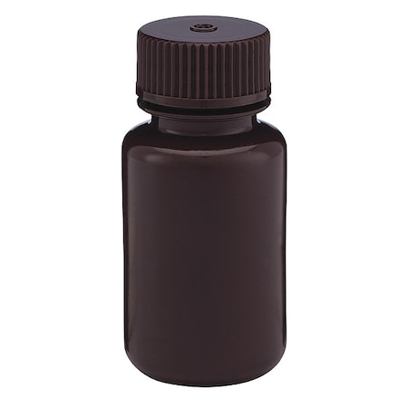 Bottle, Amber Wide Mouth, Round, HDPE, 60mL, PK12 MPN:7010060AM
