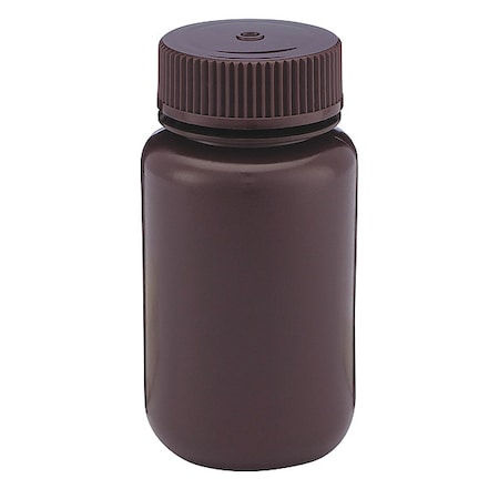 Bottle, Amber Wide Mouth, Round, HDPE, 125mL, PK12 MPN:7010125AM