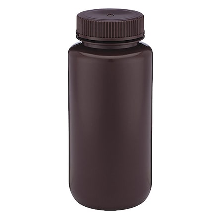 Bottle, Amber Wide Mouth, Round, HDPE, 500mL, PK12 MPN:7010500AM