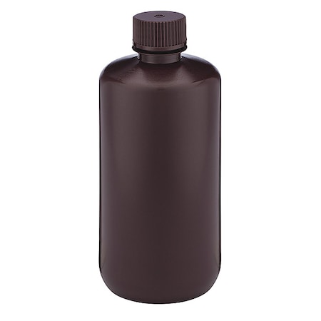 Bottle, Amber Narrow Mouth, Round, HDPE, 500mL, PK12 MPN:7060500AM