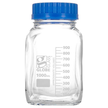 Media Bottle, Boro Glass, 180mm H, PK10 MPN:8121000