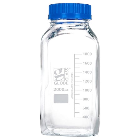 Media Bottle, Boro Glass, 253mm H, PK10 MPN:8122000