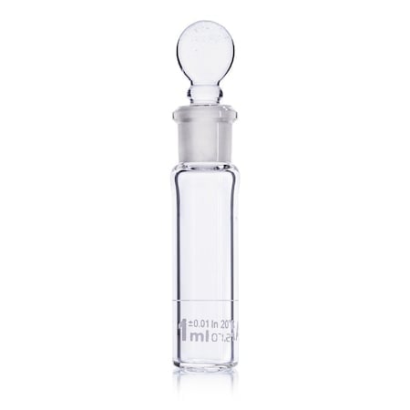 Flask, Volumetric, Globe Glass, 1mL, Class A, To Contain (TC), ASTM E237, 6/Box MPN:8200001