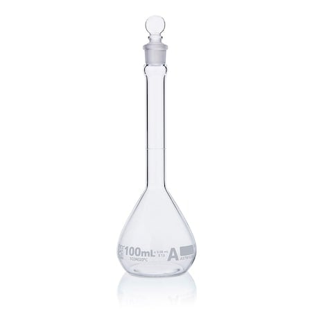 Flask, Volumetric, Globe Glass, 100mL, Class A, To Contain (TC), ASTM E288, 6/Box MPN:8200100