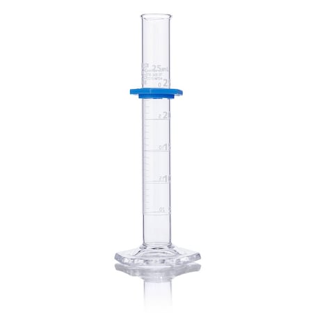 Cylinder, Graduated, Globe Glass, 25mL, Class B, To Deliver (TD), Dual Grads, ASTM E1272, 4/Box MPN:8330025