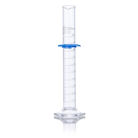 Cylinder, Graduated, Globe Glass, 100mL, Class B, To Deliver (TD), Dual Grads, ASTM E1272, 4/Box MPN:8330100