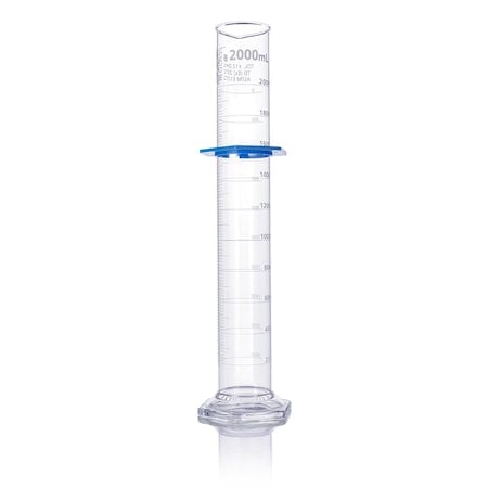 Cylinder, Graduated, Globe Glass, 2000mL, Class B, To Deliver (TD), Dual Grads, ASTM E1272, 1/Box MPN:8332000