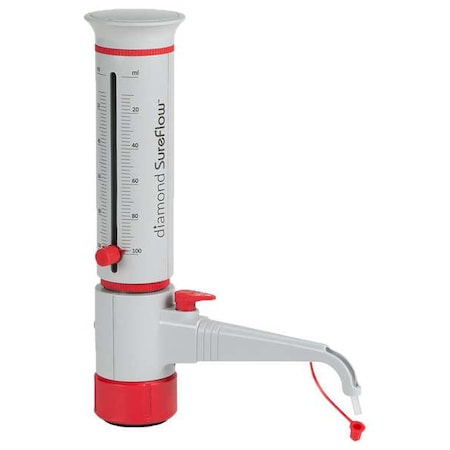 Bottle Top Dispenser, 100 mL, 300 mm H MPN:GBTD-R-100