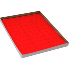 Globe Scientific™ Cryo 67 x 25mm For Racks & Boxes Red 20 Sheets 30 Label/Sheets LCS-67X25R