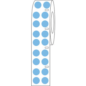 Globe Scientific™ Cryo Direct Thermal Label 13mm Dots For 2.0mL Tubes Blue 4000/Roll LTC-13B