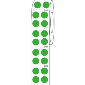 Globe Scientific™ Cryo Direct Thermal Label 13mm Dots For 2.0mL Tubes Green 4000/Roll LTC-13G