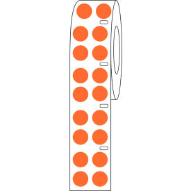 Globe Scientific™ Cryo Direct Thermal Label 13mm Dots For 2.0mL Tubes Orange 4000/Roll LTC-13N