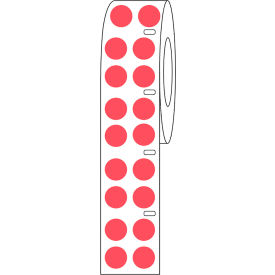 Globe Scientific™ Cryo Direct Thermal Label 13mm Dots For 2.0mL Tubes Red 4000/Roll LTC-13R