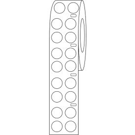 Globe Scientific™ Cryo Direct Thermal Label 13mm Dots For 2.0mL Tubes White 4000/Roll LTC-13W